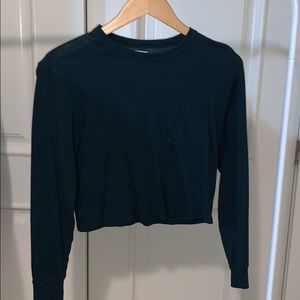 Dark green long sleeve shirt from aritzia
